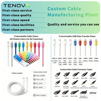 Kabel USB-C Original Pabrik Tenova, Silikon LSR Kelas Medis untuk iPhone 15 Pro Max, iPad Pro M2, ROG Phone 8, Didukung OEM