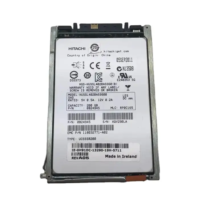 005053703 ราคาถูก EMC 1.92TB 2.5" 7.2K 12G SFF SAS 128MB คาช์โซลิดสเตตรีดไดรฟ์ SSD