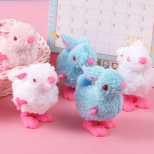 Factory Wholesale Kids Cartoon Plush Rabbit Wind up <b>Toys</b> Clockwork for Developmental Funny <b>Toys</b> - Product Image 1
