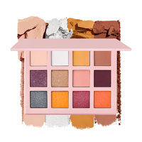 Palette de fards à paupières Mola Custom 12 couleurs, carrée, mate, métallique, en poudre chimique, haute pigmentation, facile à estomper, waterproof, naturelle