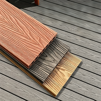 Plancher extérieur en WPC à grain de bois naturel, carré et linéaire, anti-décoloration, emboîtable, résistant à l'humidité et à la corrosion, lisse, pour jardin