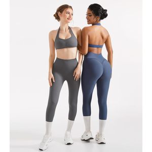 FOXA Smile <b>Butt</b> <b>Lifting</b> Workout <b>Leggings</b> High Waisted Seamless Compression Yoga Pants Women's Gray - Product Image 2