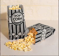 Sachets de pop-corn mini 1 oz en papier kraft pour machine à pop-corn à emporter, chariot de restauration, impression personnalisée