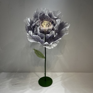 Décoration de mariage, <span class=keywords><strong>fleurs</strong></span> <span class=keywords><strong>géantes</strong></span> automatiques qui s'ouvrent et se ferment, grandes <span class=keywords><strong>fleurs</strong></span> mobiles, lumières de décoration de mariage, décoration de fête de Noël - Product Image 6