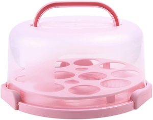 wedding birthday cake box with handle plastic cake carrier stand holder containers with lid