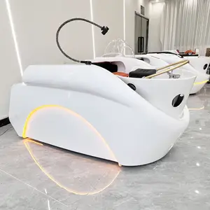 Multifunction hair washing chair modern spa head therapy massage shampoo bed Modern Style Shampoo Chairs With Sink