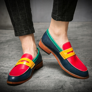 Chaussures habillées décontractées personnalisées pour hommes, chaussures mocassins colorées populaires, chaussures italiennes de soirée en boîte de nuit, chaussures <span class=keywords><strong>bateau</strong></span> attrayantes - Product Image 6