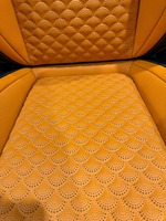 Housses de siège avant de voiture en cuir, toutes saisons, style luxueux, protection, couleur orange et noir