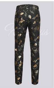 Blazer à revers châle pour hommes, veste de costume à paillettes, design de fleurs en velours et or, grande taille, <span class=keywords><strong>DJ</strong></span> Club de scène, vêtements de chanteur, hd227 - Product Image 3