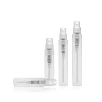 Livraison rapide, flacon pulvérisateur de parfum miniature en plastique transparent à clipser, vide, 2 ml, 3 ml, 4 ml, 5 ml, pour échantillon, test, atomiseur
