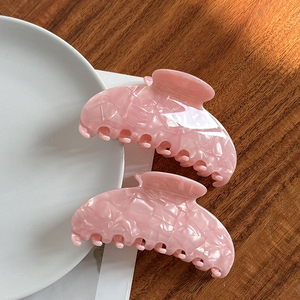 <span class=keywords><strong>Alang</strong></span> Pink Small Fresh Shark Clip Female Arrière Head Hair Accessory High Ponytail Hair Claw Girl's Acetic Acid Grip Comb - Product Image 5