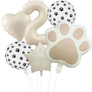 Ensemble de 8 ballons en aluminium en forme de pattes d'animaux, adaptés à la décoration de ballons lors des fêtes d'anniversaire de chats et de chiens - Product Image 4