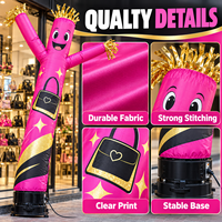 Danseur gonflable publicitaire extérieur Sky Dancer Wacky Waving Tube Man avec souffleur, couleur et impression personnalisées, pour événement d'ouverture de boutique