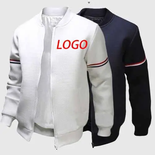 2021 günstige neue individuelles logo drucken mens casual streetwear kragen dünne bomber jacke