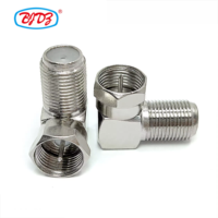 Fourniture du fabricant Prise mâle de type F vers prise femelle de type F Adaptateur coaxial TV RF coaxial incurvé à 90 degrés Convertisseur