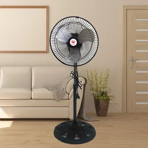 Good Performance 220v High Quality 360 Degree Metal Grill 12 Inch Rechargeable Standing Fan For Commercial With Factory Price