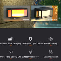 Groothandel Op Zonne-Energie Tuindecoratie Tuin Hekwerk Lampen Waterdichte Led Outdoor Bewegingssensor Actie Zonne-Tuin Wandlamp