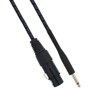 Câble audio mono Cannon XLR femelle vers jack 6,35 mm mâle, 3 mètres, noir et bleu - Product Image 1