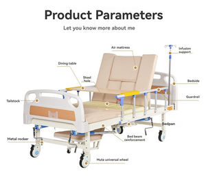 Cama de hospital manual multifuncional <span class=keywords><strong>para</strong></span> <span class=keywords><strong>ancianos</strong></span> y pacientes con parálisis Características de cuidado en el hogar con elevación y giro - Product Image 3