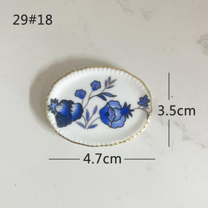 จานเซรามิกขนาดเล็กสำหรับใช้ในบ้านตุ๊กตาขนาดเล็กจานของเล่นสำหรับเครื่องครัวขนาดเล็กสไตล์เดียวกัน - Product Image 4