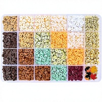 Kit de perles circulaires en polymère souple, motifs citrouille et feuille d'érable, pour la confection artisanale de bijoux, accessoires de perlage, modèle -031, collection Automne Thanksgiving