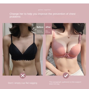 Soutien-gorge sexy sans coutures pour jeunes femmes à petite poitrine, avec effet push-up et réglable, sans armatures, anti-affaissement, une pièce, épaissi - Product Image 6