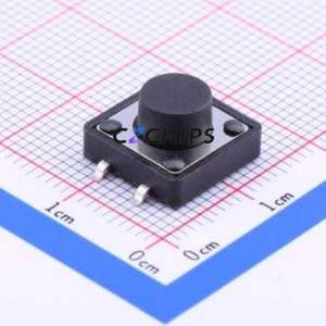 K2-1103SP-G4SW-04 Tactile Switch SMD-4P,12x12mm Switch Single Pole Single Throw Round Button 2.5N Vertical Mount - Product Image 1