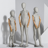 Mode corps entier luxe couleur grise enfants adolescente garçon jeunesse Mannequin enfant avec bras en bois articulés détachables à vendre