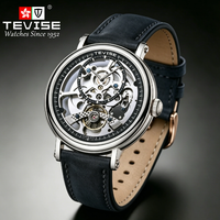 Montre automatique TEVISE avec logo personnalisé, montre squelette mécanique pour homme, fabrication OEM/ODM, livraison directe d'usine
