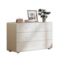 Armoire à six tiroirs en acier de style moderne pour la maison, style crème, chambre à coucher, salon, casier mural