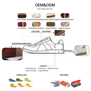 Sneakers Casual Retrò da <span class=keywords><strong>Uomo</strong></span> Personalizzate OEM, Antiscivolo, Traspiranti, con Suola Spessa Morbida in Vera Pelle Scamosciata, <span class=keywords><strong>Scarpe</strong></span> da Passeggio Slip-On - Product Image 3