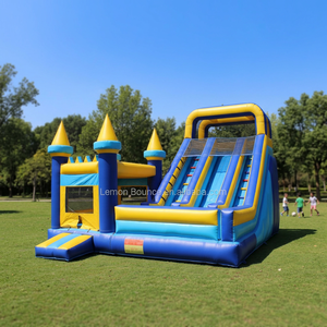 <span class=keywords><strong>Castillo</strong></span> <span class=keywords><strong>Inflable</strong></span> Comercial para Niños con Tobogán, Combinación de Juegos Inflables, Tobogán Acuático y Trampolín - Product Image 4