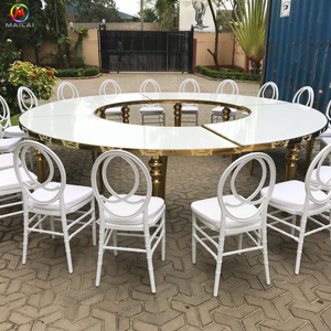 <span class=keywords><strong>Tavolo</strong></span> <span class=keywords><strong>da</strong></span> <span class=keywords><strong>Pranzo</strong></span> <span class=keywords><strong>Rotondo</strong></span> di Lusso per Hotel e Matrimoni, Piano <span class=keywords><strong>in</strong></span> <span class=keywords><strong>Vetro</strong></span>, Base <span class=keywords><strong>in</strong></span> Acciaio Inox Dorato per Eventi e Feste - Product Image 2