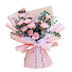 Papier d'emballage pour bouquet de fleurs frais, imprimé à l'encre, imperméable, élégant, bicolore, effet floral, en BOPP, vente en gros, fournitures pour fleuristes, en stock - Product Image 5