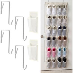 Over the Door Hanging Shoe Organizer with 24 Large Breathable Mesh <b>Pockets</b> Space Saving Closet Storage Organizer Holder - Product Image 1
