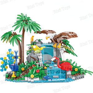DK 6026 Escena <span class=keywords><strong>de</strong></span> Animales <span class=keywords><strong>de</strong></span> la Selva Tropical, Modelo <span class=keywords><strong>de</strong></span> Loro Volador Feroz, Juego <span class=keywords><strong>de</strong></span> Bloques <span class=keywords><strong>de</strong></span> Construcción para Niños, Regalos - Product Image 1