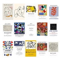 Cartes postales en papier d'art minimaliste nordique Vincent Van Gogh, kit de collage mural esthétique DIY pour chambre, studio, appartement