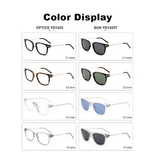 Hot Selling Premium Designer Óculos Frames Retro Acetato Óptico e Metal <span class=keywords><strong>Frame</strong></span> Prescrição Óculos para Homem Mulheres - Product Image 3