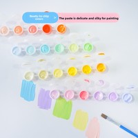 Peintures acryliques Macaron 108 couleurs, capacité 3 ml, en forme de crème glacée, kit de coloriage DIY pour poupées en plâtre peintes à la main