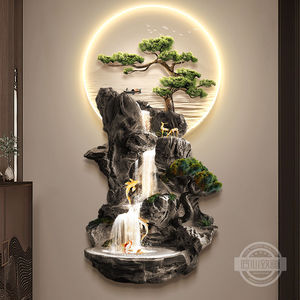 Tranh nghệ thuật tường xu hướng mới phòng ngủ sang trọng tranh vẽ UV hiện đại tranh phong cảnh sang trọng hiện đại tranh sứ pha lê đèn LED tranh trang trí - Product Image 5