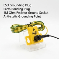 Prise de terre antistatique jaune à 3 broches pour contrôle ESD, point de liaison à la terre 3x10mm, produit de sécurité