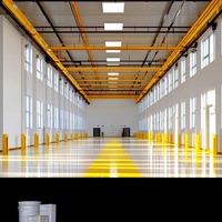Peinture époxy pour sols, résistante à l'usure, antidérapante, imperméable, facile à nettoyer, pour garage, usine, atelier, béton
