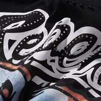 Kaos Pria Grosir Custom Streetwear Amerika, Atasan Lengan Pendek dengan Pola Cetak Gothic untuk Pria
