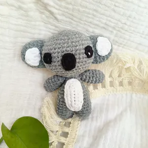 Crochet Animal Newborn Handmade Knitted Doll Plush Stuffed Healthy Natural Way Baby First Friend Soft Flexible Gift for Kid