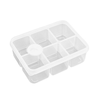 6-Fach Lebensmittel-Aufbewahrungsbox Kühlschrank-Organizer mit Timer-Deckel Mikrowellengeeigneter Lebensmittel-Vorbereitungsbehälter Snackbox