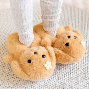 Teddybär-Hausschuhe Plüsch Verdickte Baumwolle Warm Lager Flauschige Anbieter-Baumwollpantoffeln Warme Schuhe Baumwoll-Hausschuhe - Product Image 6