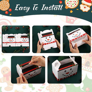 Boîte à gâteaux en papier kraft de qualité alimentaire, personnalisable, <span class=keywords><strong>anti</strong></span>-écrasement, avec fenêtre transparente en PET, pour boulangeries, chaînes de pâtisserie, pâtisserie <span class=keywords><strong>maison</strong></span>, forme pyramidale - Product Image 6