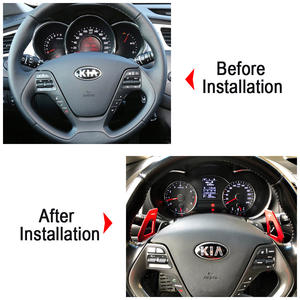 Palette de changement de vitesse pour <span class=keywords><strong>KIA</strong></span> K3 CERATO Forte Koup SX <span class=keywords><strong>2015</strong></span> 2016 Cadenza <span class=keywords><strong>Ceed</strong></span> Pro <span class=keywords><strong>GT</strong></span> SW 2013 2014 Volant de voiture Shifter DSG Autocollants - Product Image 4