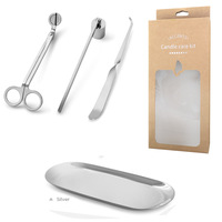 Lot de 5 accessoires pour bougies en acier inoxydable noir, coupe-bougie moderne 500g, éteignoir à bougie, coffret cadeau, marque OEM CN, vente en gros