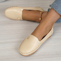 Chaussures plates pour femmes 2026 avec décorations florales en strass, garniture cousue à la main, semelle souple antidérapante, chaussures décontractées pour tous les jours